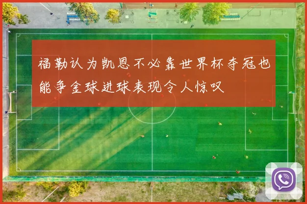 福勒认为凯恩不必靠世界杯夺冠也能争金球进球表现令人惊叹
